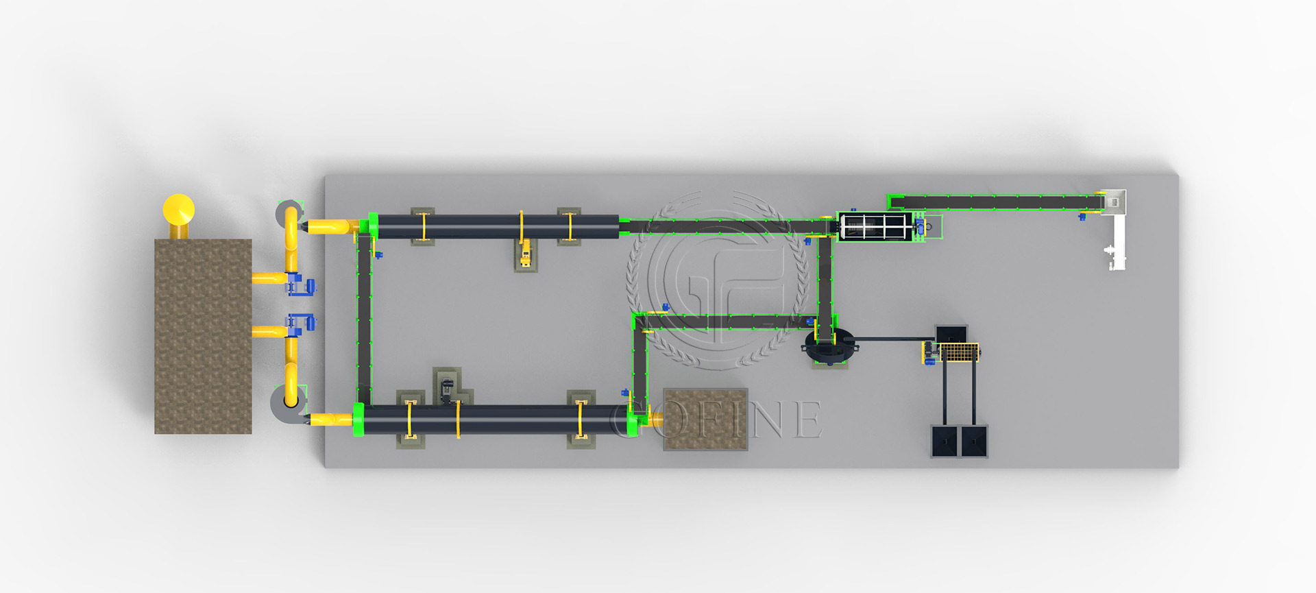 Mineral fertilizer granulation production line