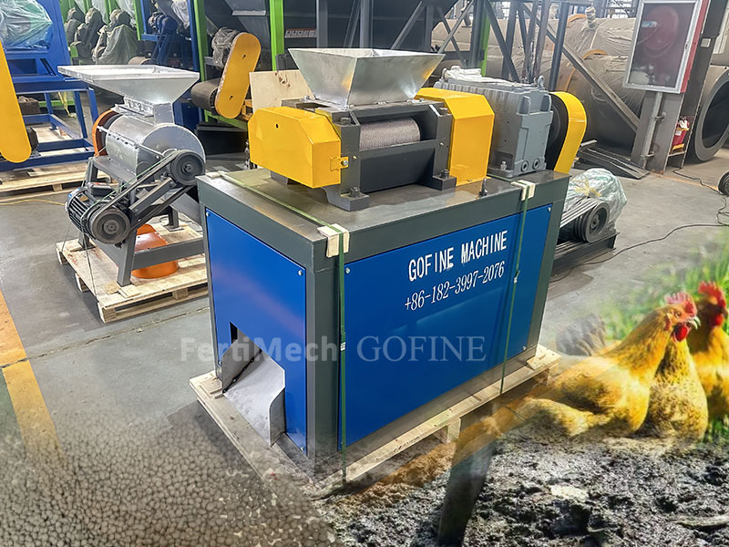 Chicken Manure Double Roller Extrusion Granulation Pr